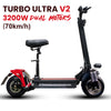 TURBO ULTRA V2 DUAL MOTOR Off Road Electric Scooter With Seat 3200W 70KM/H 60KM Max. Range - Brisbane
