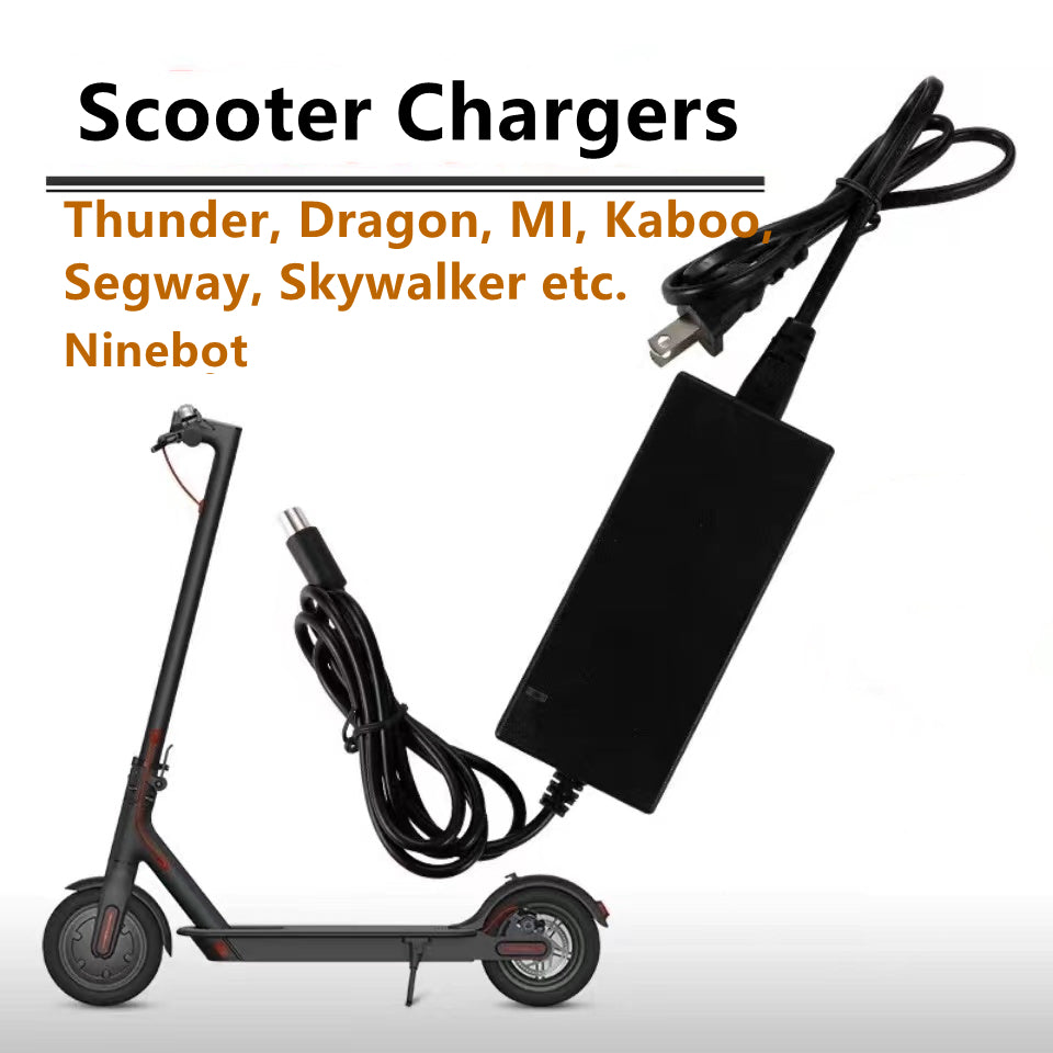 Electric Scooter Chargers for Dragon Scooter, Ninebot, Segway, MI etc.